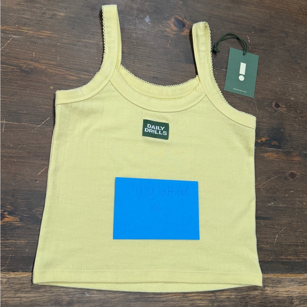 Daily Drills M/L Pointelle Everyday Tank in Butter